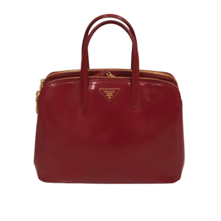 Prada Spazzolato Patent Leather Double Zip Tote-Hover-Image