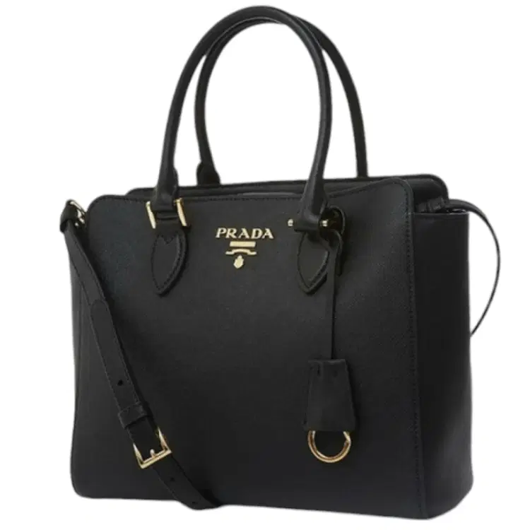 Prada Black Saffiano Leather Open Convertible Tote-Hover-Image