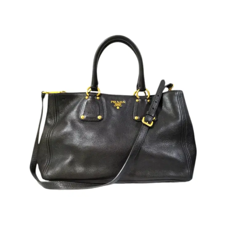Prada Sabbia Vitello Daino Leather Shopping Tote-Hover-Image
