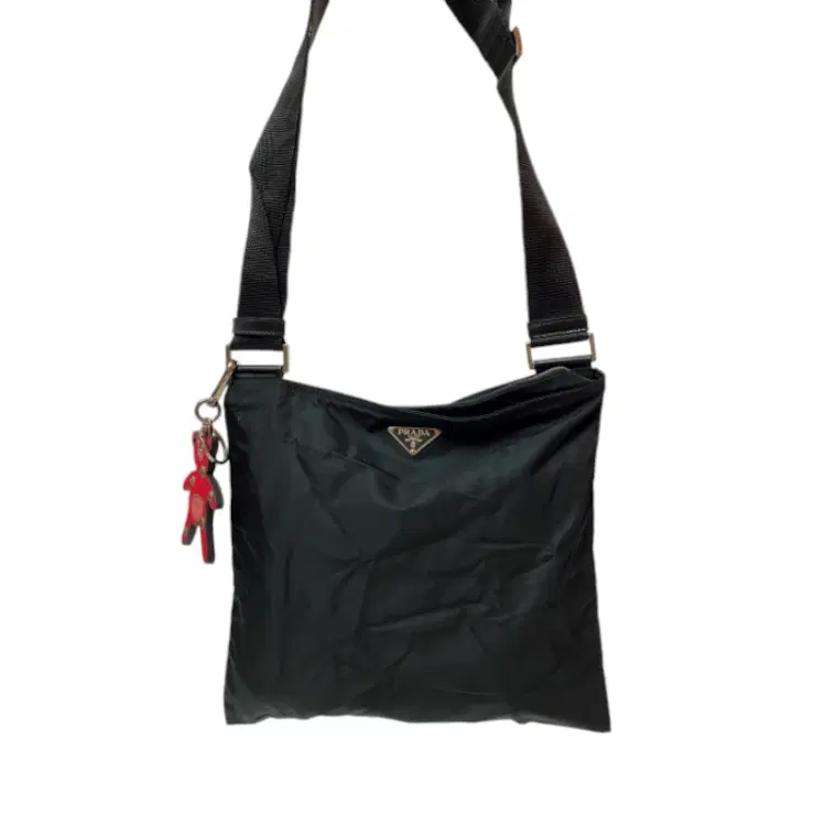 Prada Black Nylon Messenger Bag-Hover-Image