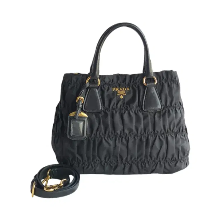 Prada Black Tessuto Nylon Gauffre Tote-Hover-Image