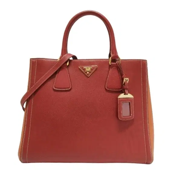 Prada Bicolor Saffiano Lux Leather Tote