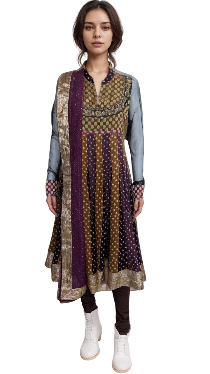 Ritu Kumar Multicolour Anarkali Suit Set-Hover-Image