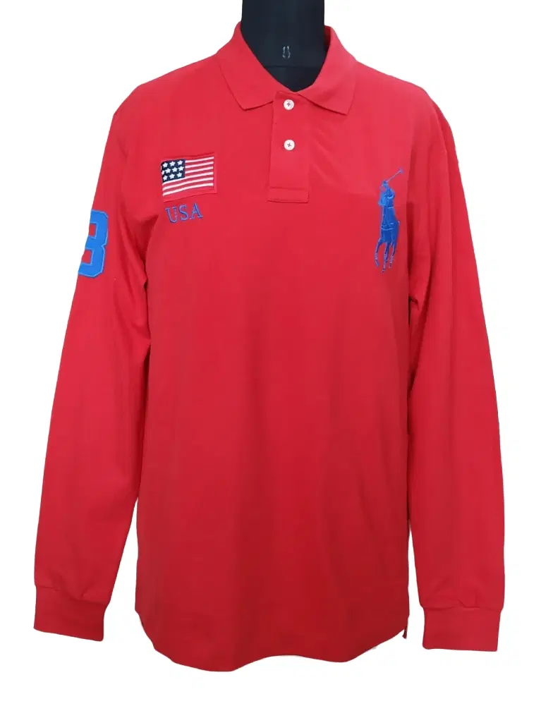 Polo Ralph Lauren Red Full Sleeves Polo Shirt
