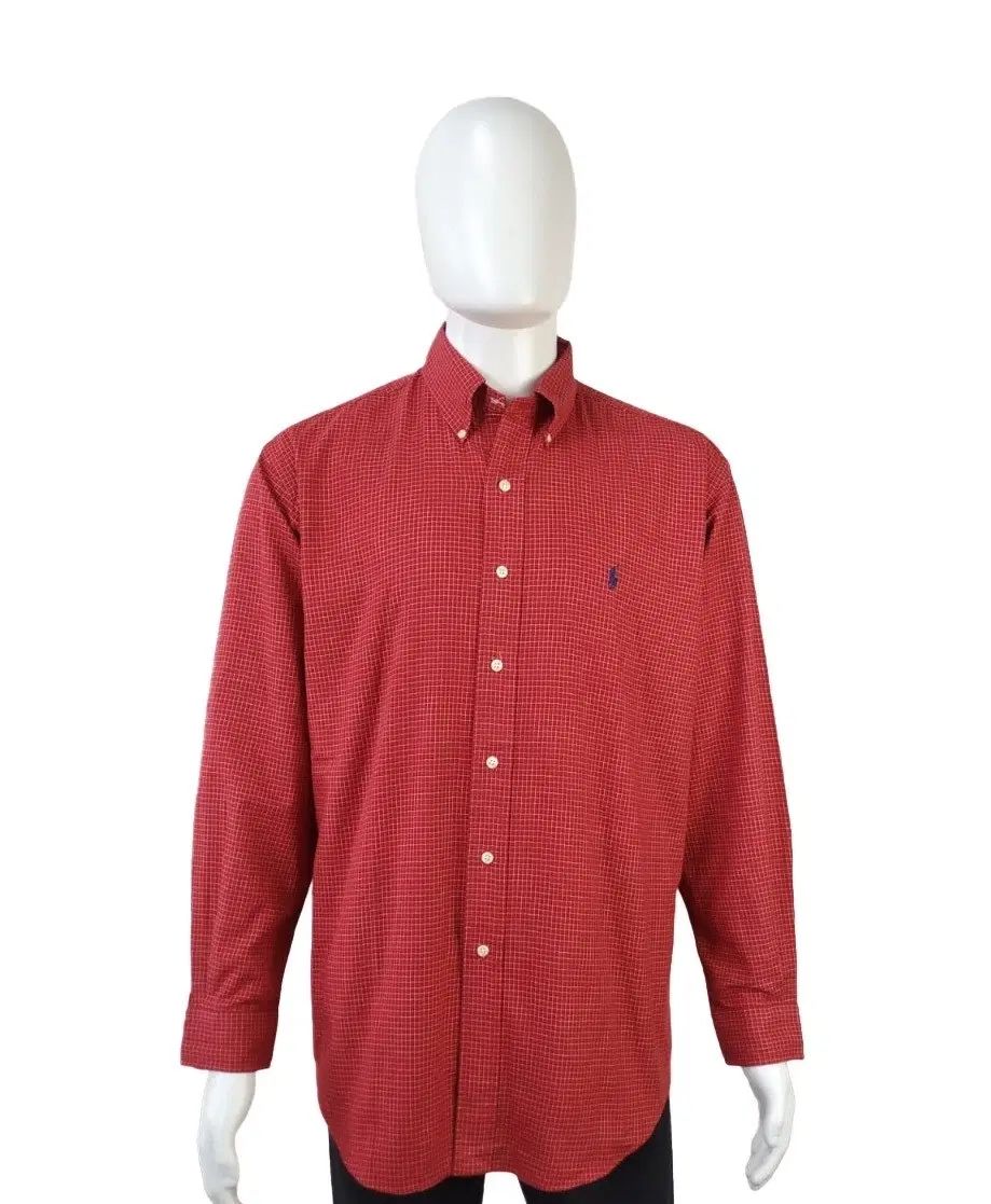 Ralph Lauren Blake Red Small Checks Cotton Shirt