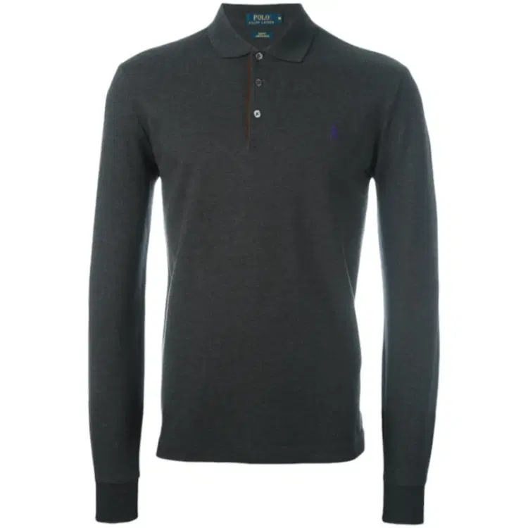 Polo Ralph Lauren Onyx Grey Polo Full Sleeve Shirt-Hover-Image