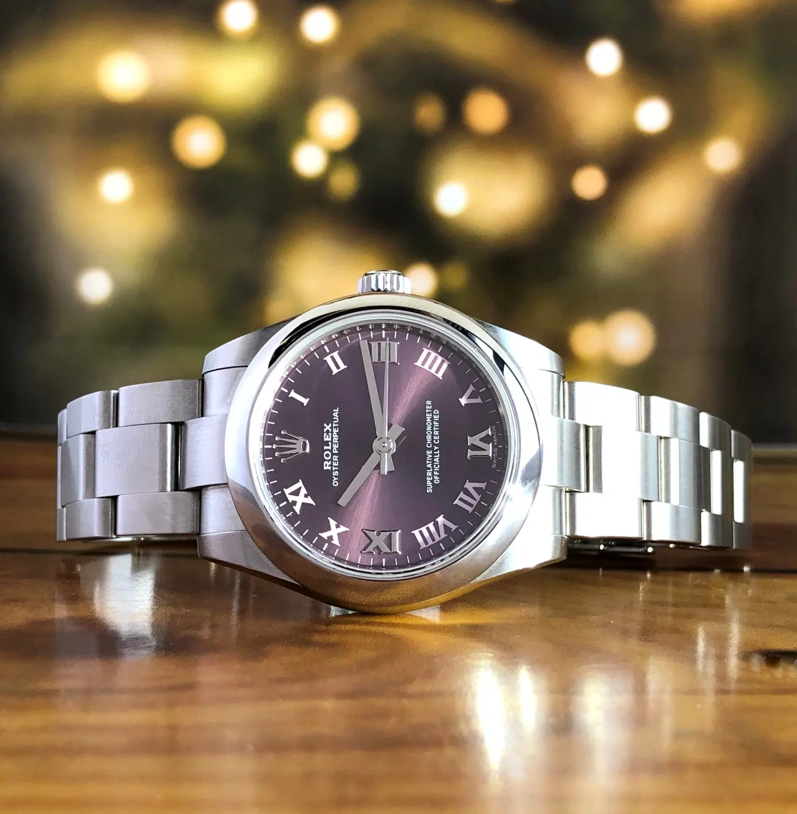 Rolex Oyster Perpetual 31 Red Grape Dial