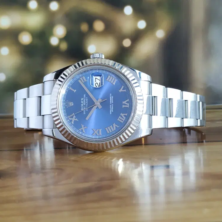 Rolex Datejust II 41MM Blue Dial Complete Set-Hover-Image