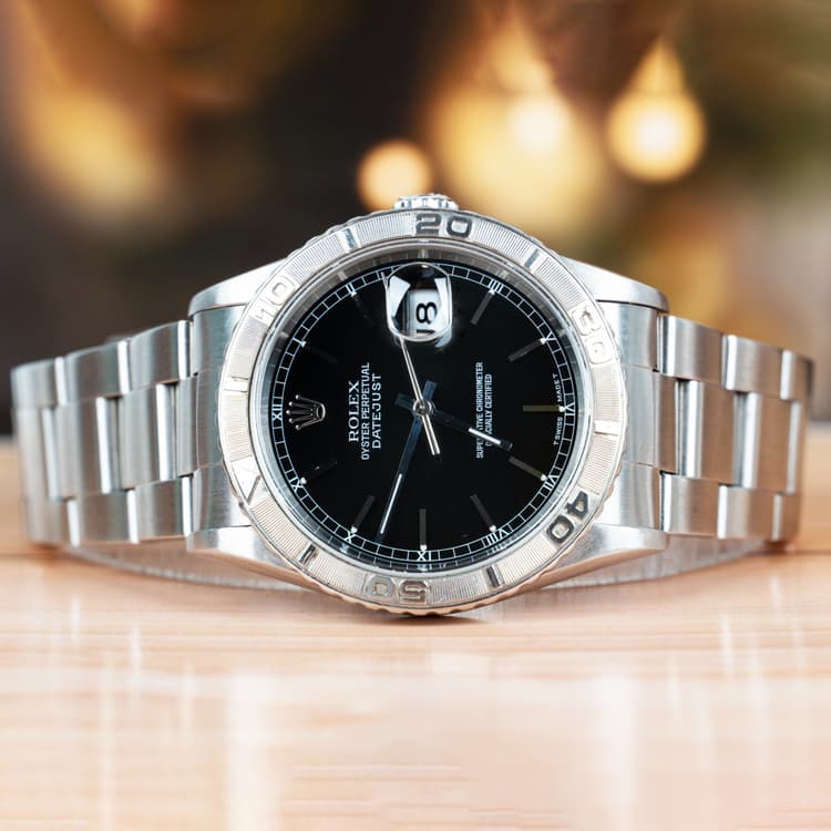 Rolex Datejust 36 MM Turn-O-Graph Black Dial-Hover-Image