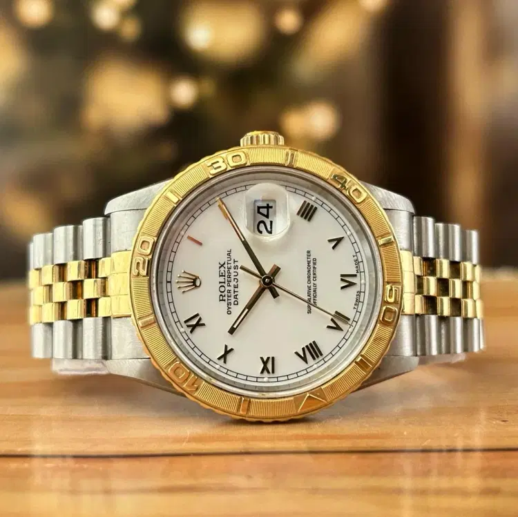 Rolex Datejust Turn-O-Graph Roman White Dial-Hover-Image