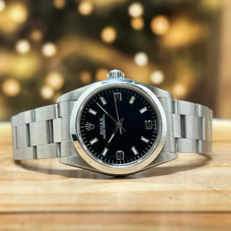 Rolex Oyster Perpetual 31 Black Dial Steel Ladies Watch-Hover-Image
