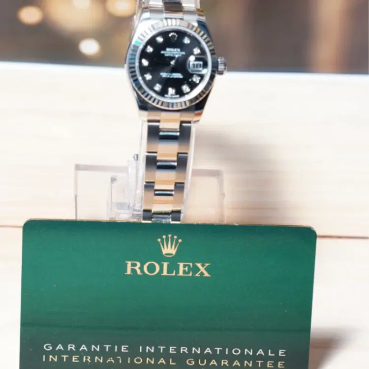 Rolex Lady-Datejust 26MM Black Diamond Dial Watch-Hover-Image