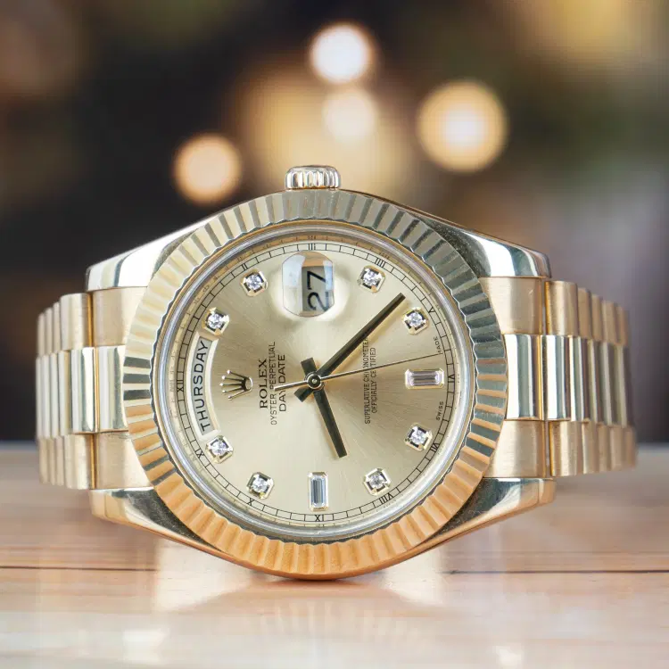 Rolex Day-Date II President Champagne Dial Mens Watch-Hover-Image