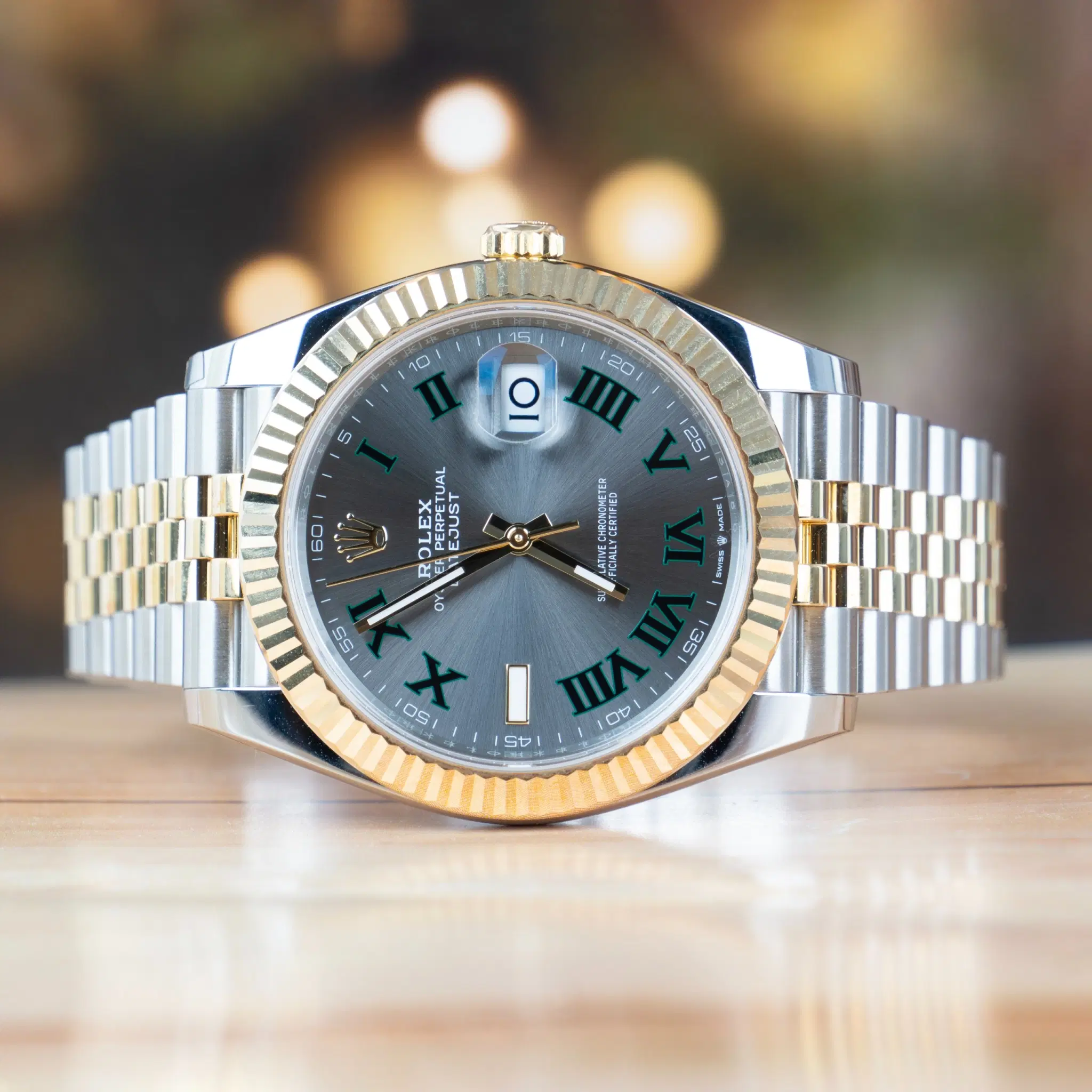 Rolex Datejust 41 MM Wimbledon Dial Steel and Gold Jubilee Strap Full Set 2024