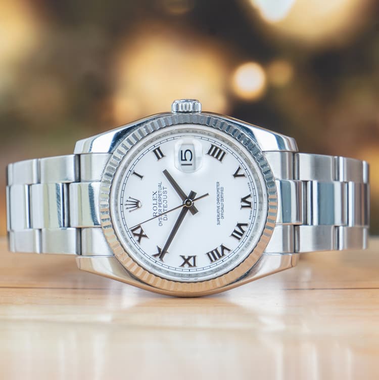Rolex Datejust 36 White Roman Dial-Hover-Image