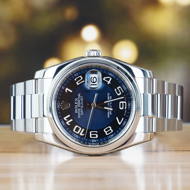 Rolex Datejust 36MM Stainless Steel Oyster Blue Dial-Hover-Image