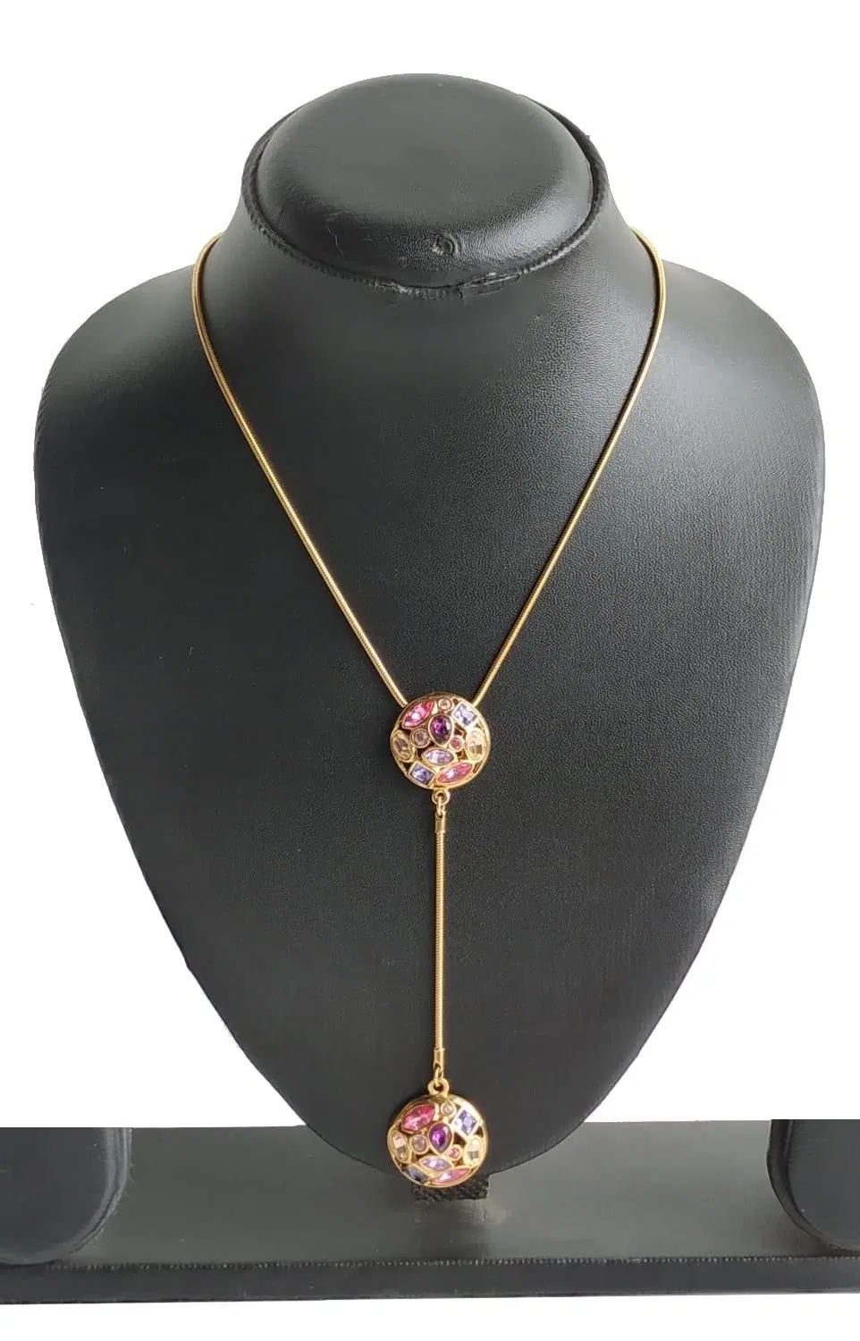 Swarovski Multicolor Stones Round Pendant Necklace