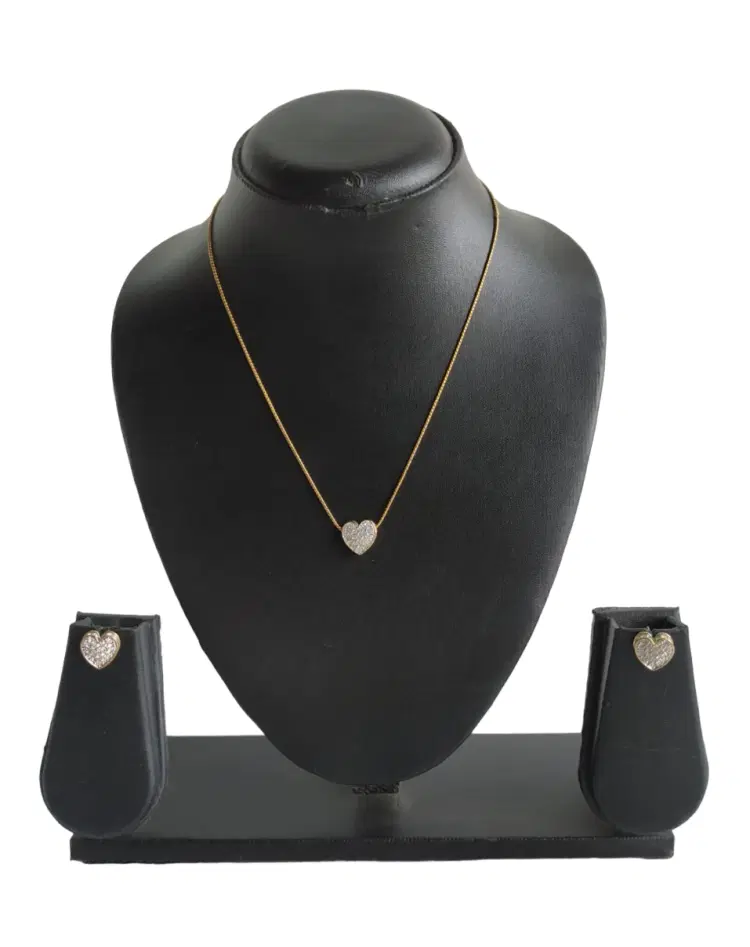 Swarovski Crystal Heart Earring and Necklace Set-Hover-Image