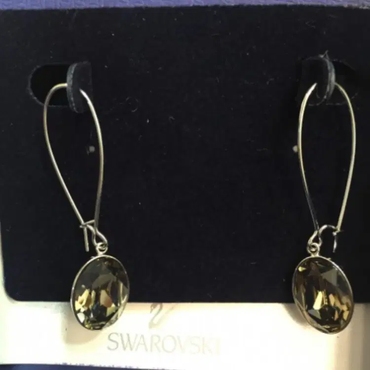 Swarovski Earrings with Faux Diamond Drop-Hover-Image