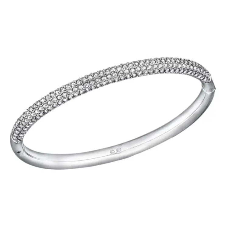 Swarovski Stone Mini Clear Crystal Bangle Bracelet-Hover-Image