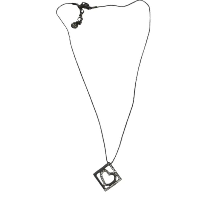 Swarovski Square and Hearts Necklace