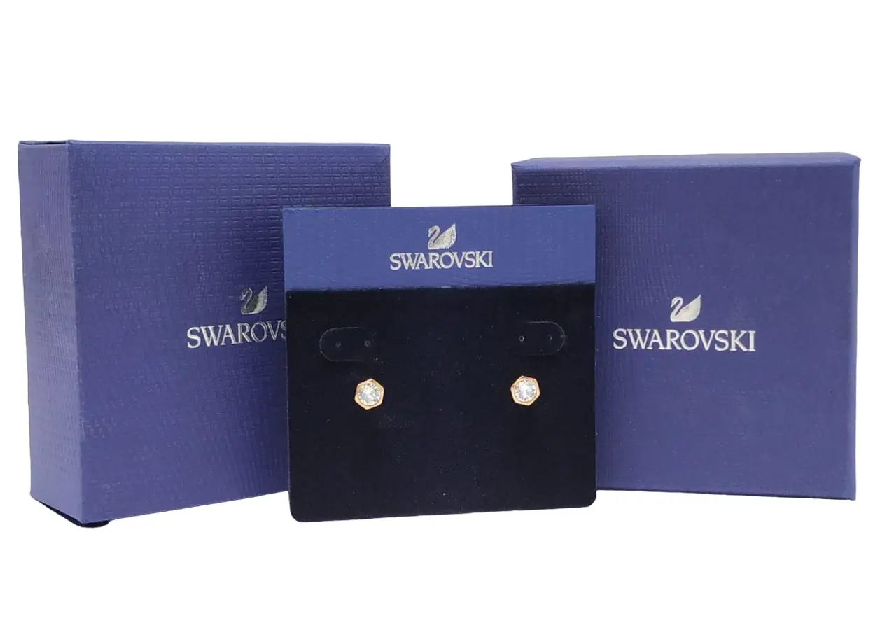 Swarovski Hexagonal Stud Earrings