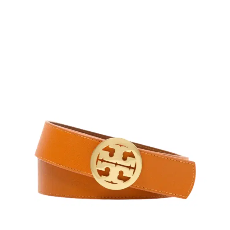 Tory Burch Reversible Logo Belt (Orange & Brown)-Hover-Image