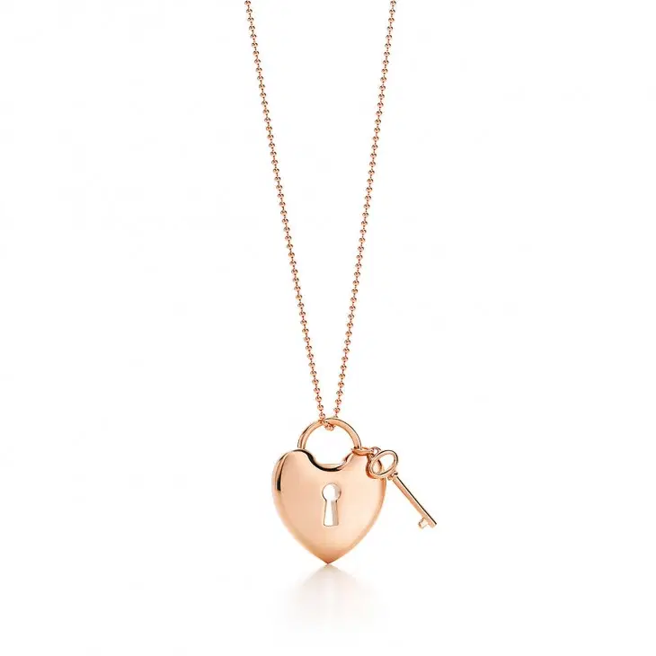 Tiffany Locks Heart Lock Pendant with Key.