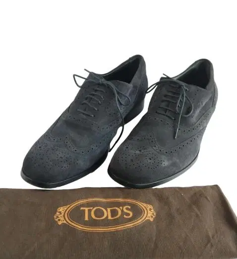 Tods Suede Lace Up Wingtip Oxfords Shoes Size / 7-Hover-Image