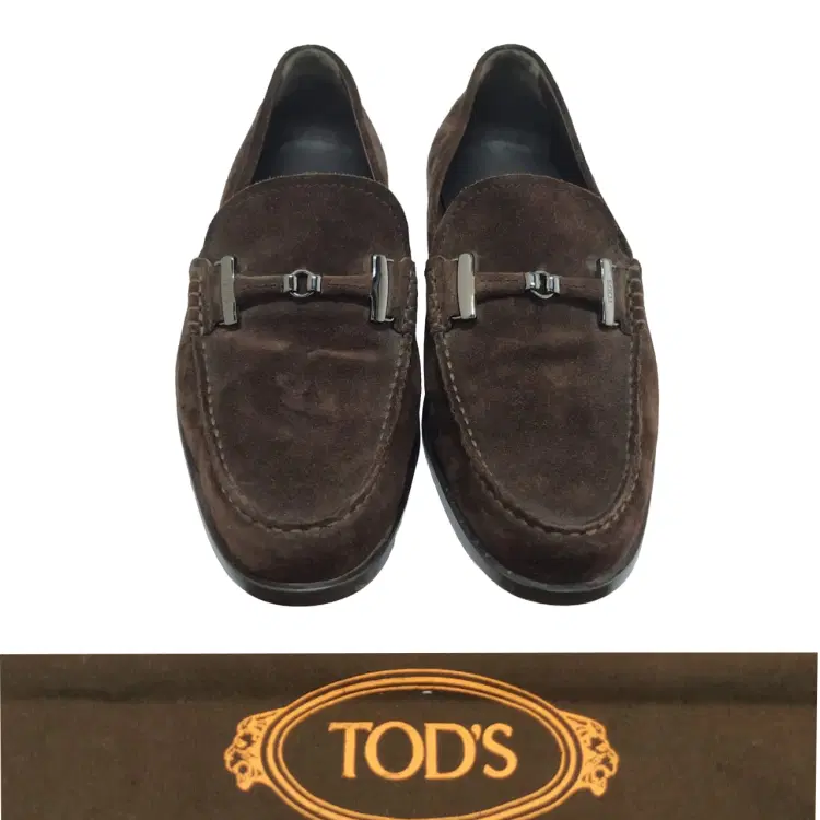Tods Brown Suede Bit Slip On Loafers-Hover-Image