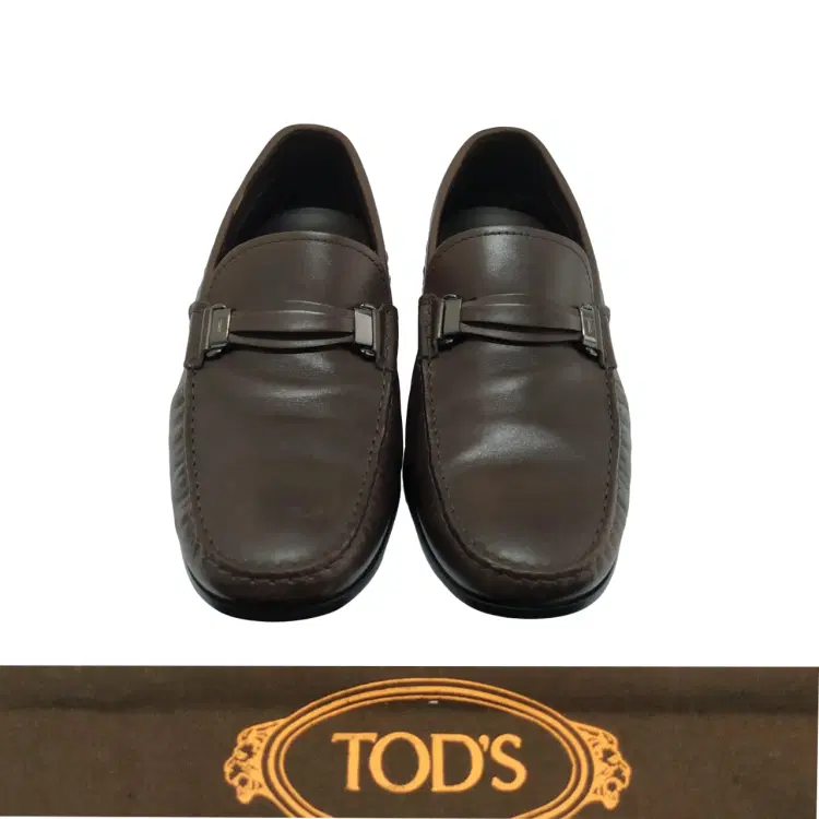 Tods Brown Leather Loafers-Hover-Image