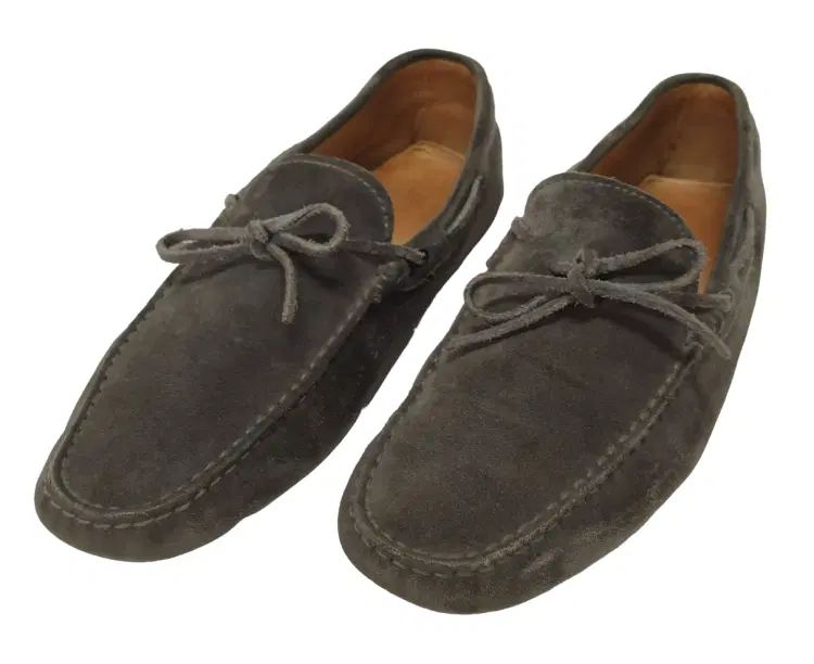 Tods Grey Suede Leather Laccetto Knot Driver Loafer-Hover-Image