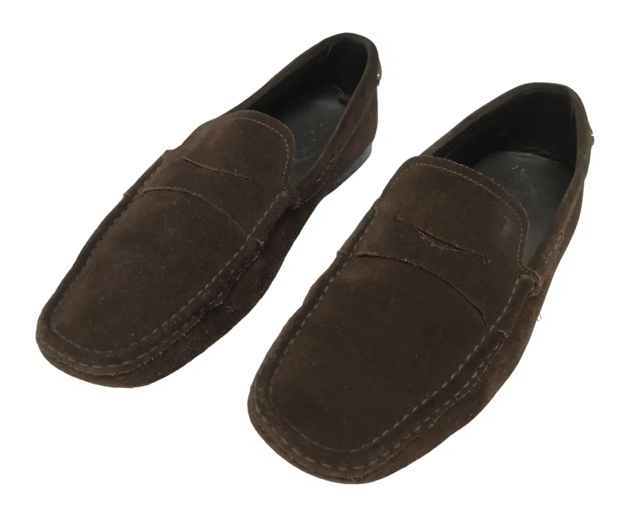 Tods Brown Suede Leather Penny Loafer