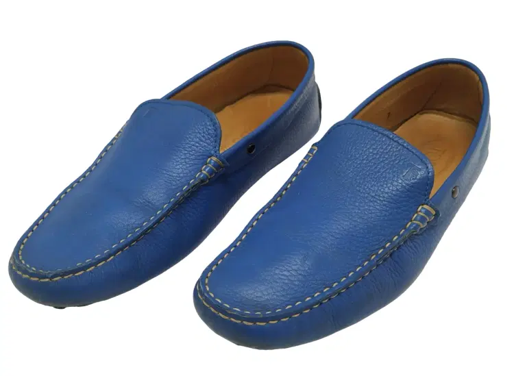 Tods Blue Leather Gommino Driving Loafer-Hover-Image