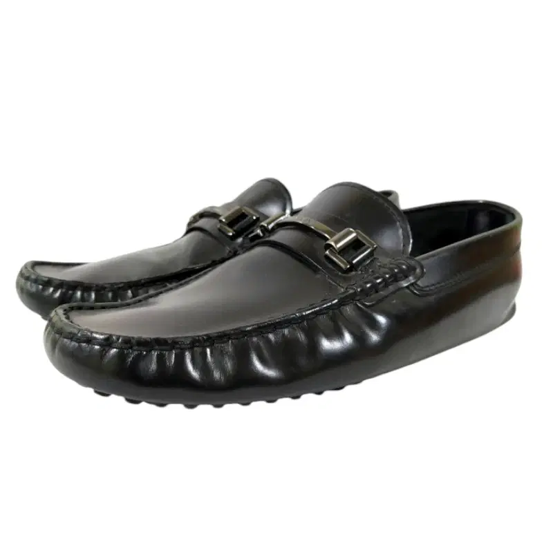 Tods Black Leather Bit Loafer