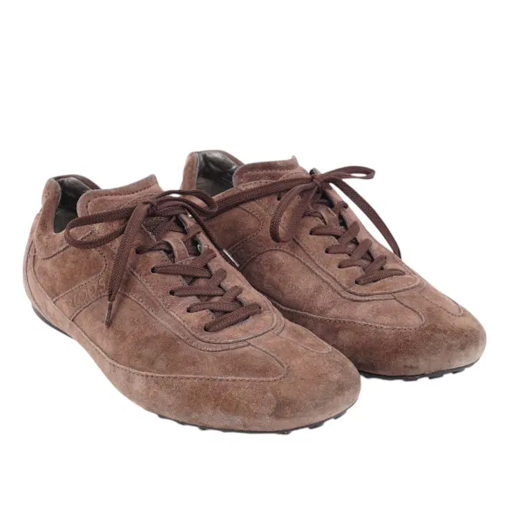Tods Brown Suede Lace Up Sneakers-Hover-Image