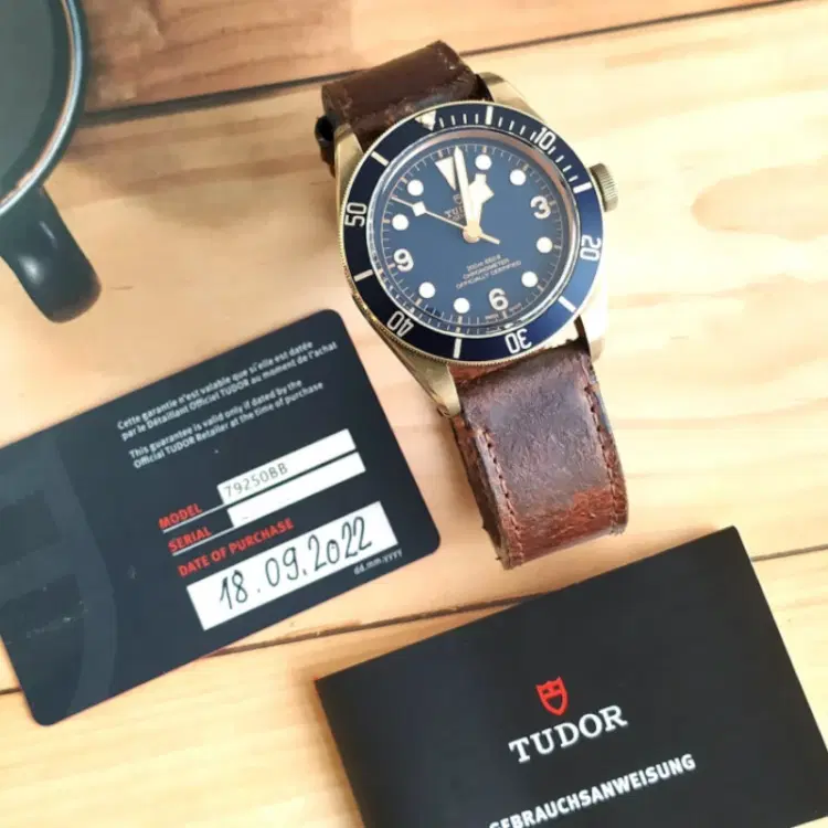 Tudor Black Bay Bronze Limited Edition "Blue Bucherer" 79250BB Complete Set-Hover-Image