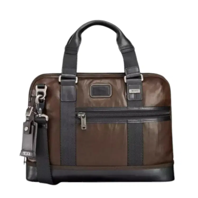Tumi Alpha Bravo Earle Compact Leather Briefcase-Hover-Image