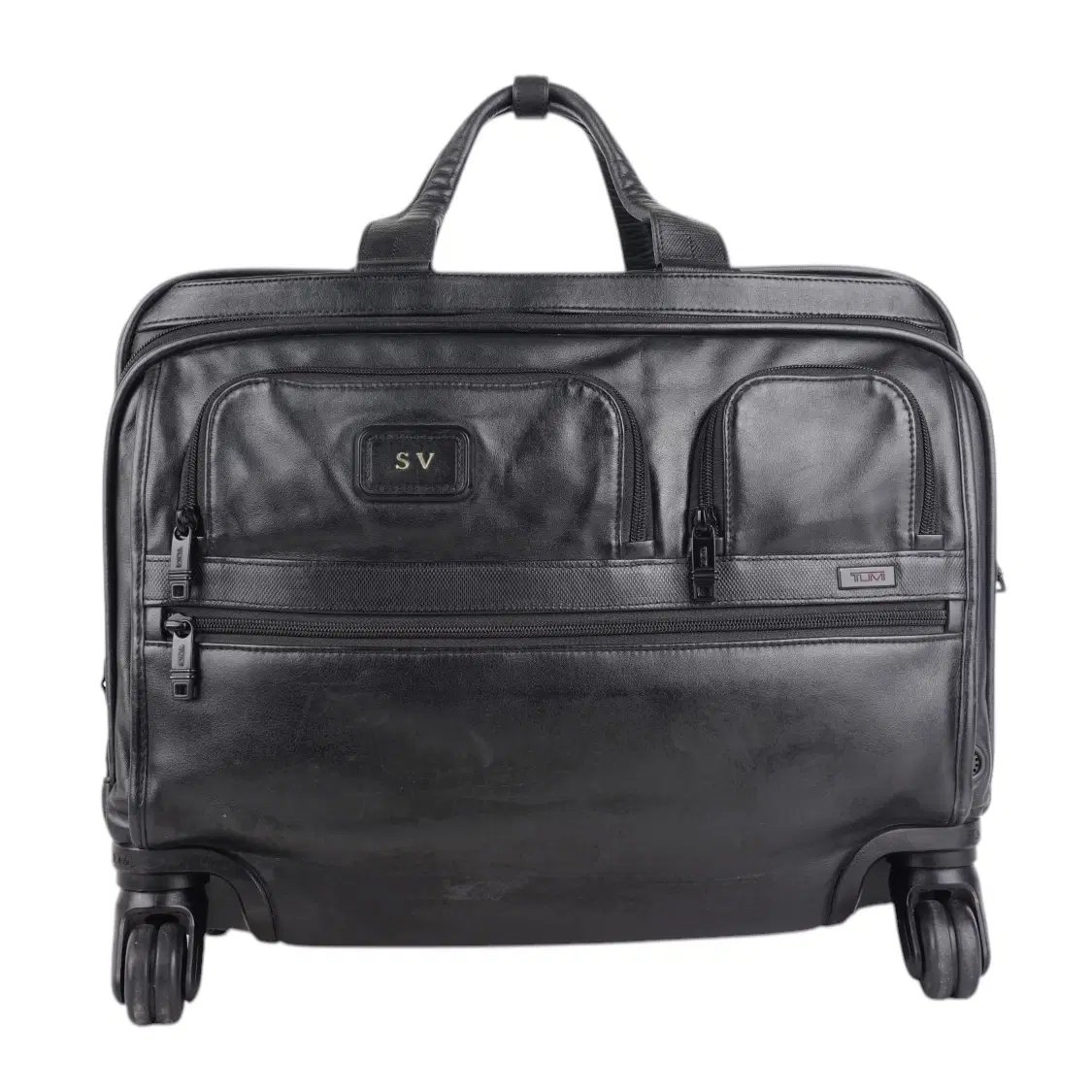 Tumi Deluxe 4 Wheeled Laptop Case Brief Leather