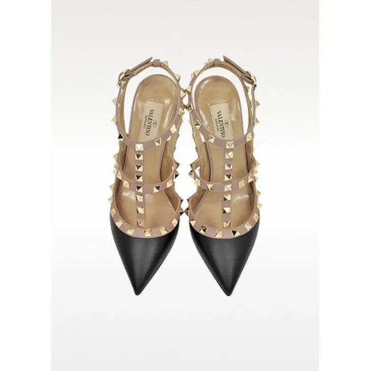 Valentino Rockstud Noir Ankle Strap Pump-Hover-Image