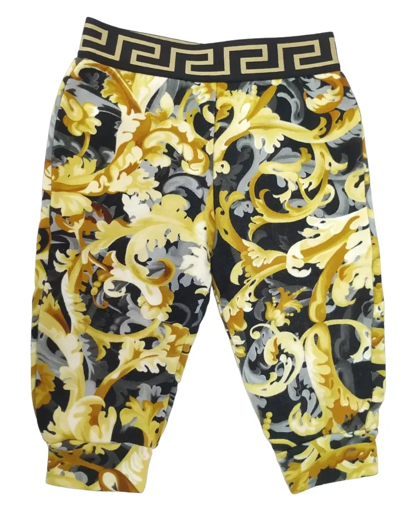 Versace Kids Baroque Print Stretch Cotton Leggings