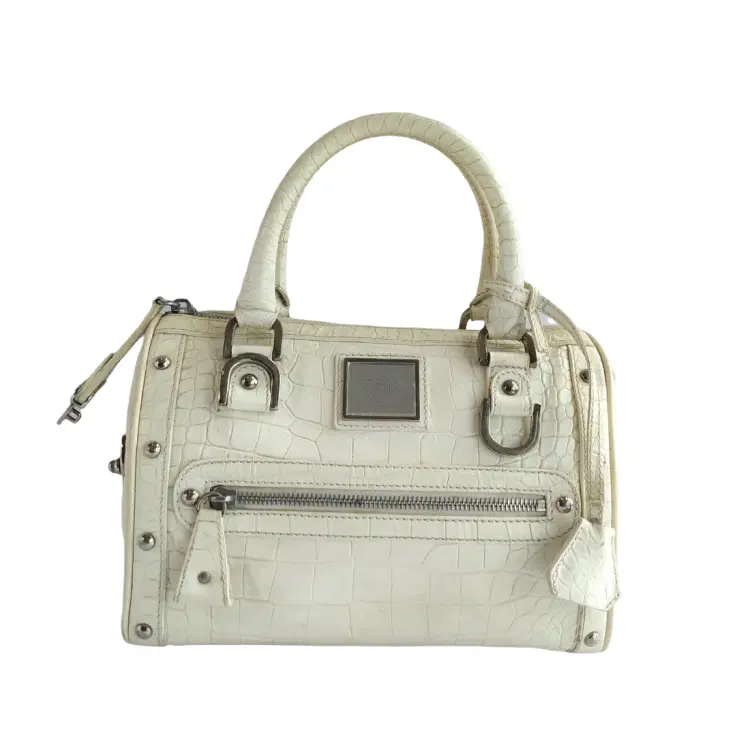 Versace Medusa Croc Embossed Leather Bag-Hover-Image