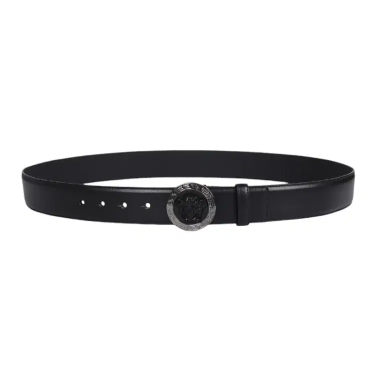 Versace Round Medusa Leather Belt for Men-Hover-Image