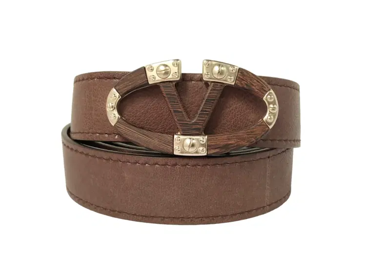 Valentino V Logo Leather Belt-Hover-Image