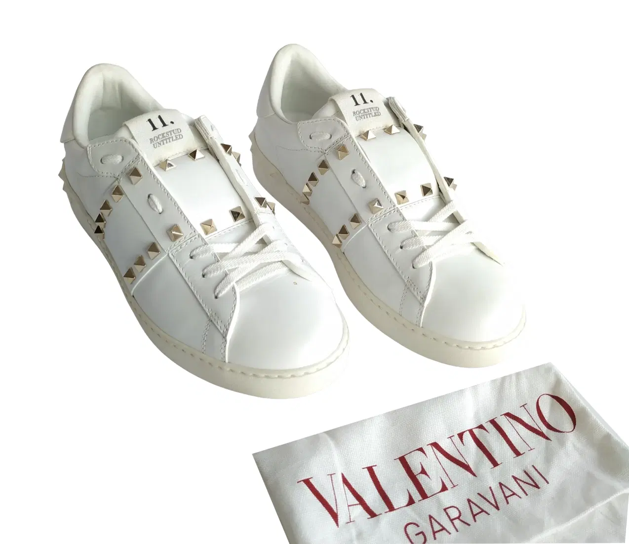 Valentino Garavani Rockstud White Accents Sneakers