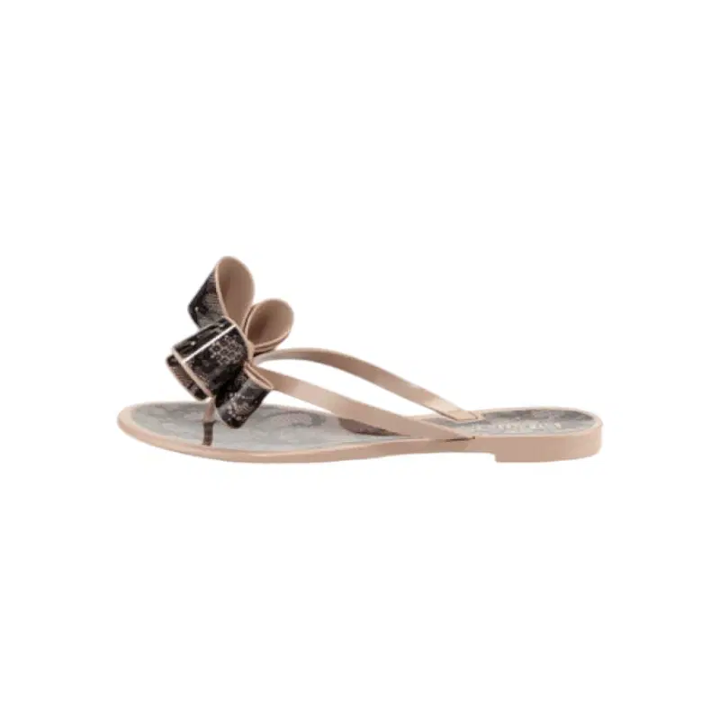 Valentino Animal Lace-print Jelly Thong Sandals