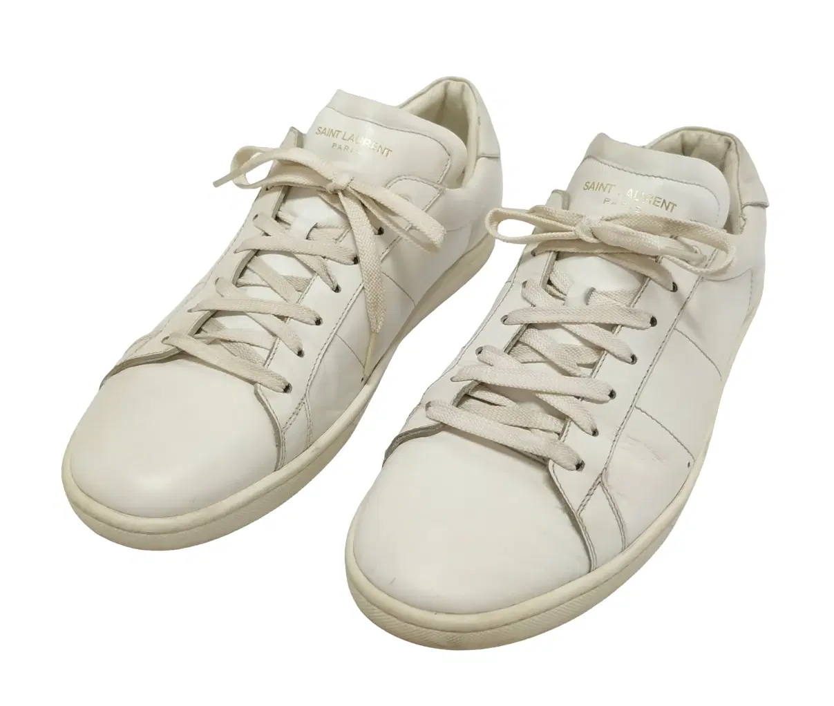 Saint Laurent White Leather Trainers