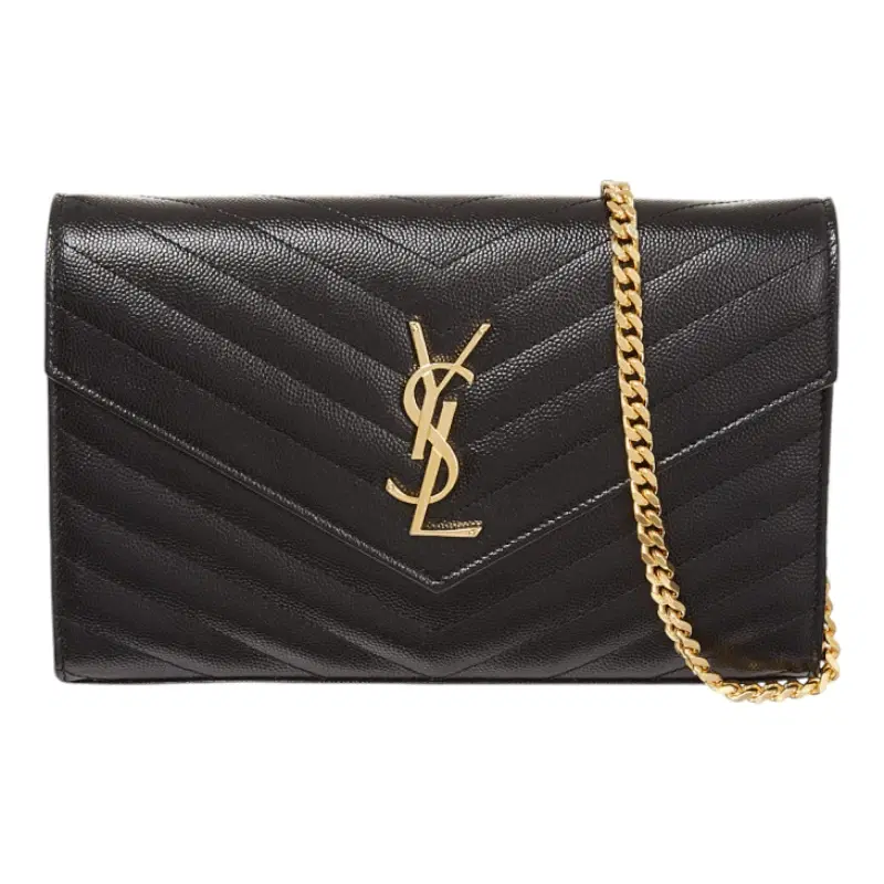 Saint Laurent Monogram quilted leather shoulder bag - Black | Luxepolis.com