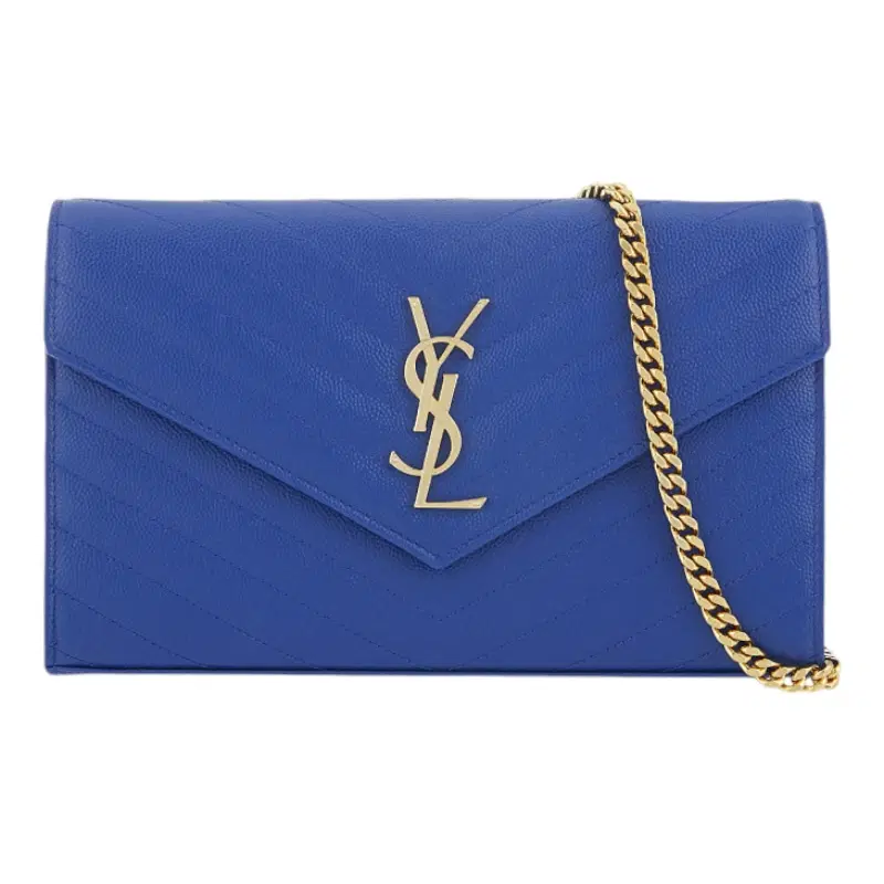 Saint Laurent Monogram quilted leather shoulder bag - Blue Majorelle | Luxepolis.com