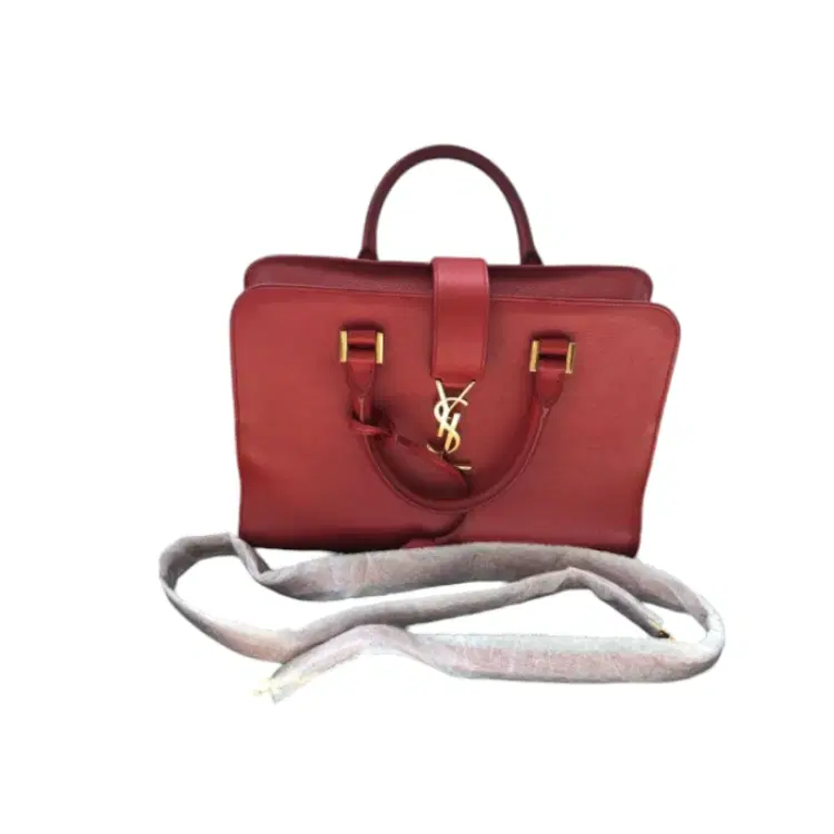 Saint Laurent Monogram Downtown Cabas Red Bag-Hover-Image